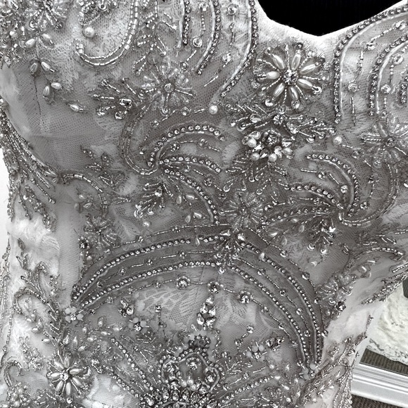 Casablanca Bridal Gown Iris 2244 Size 14 Champagne/Ivory/Silver - Picture 4 of 12